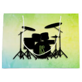 モノグラムドラムセットグリーン ラージペーパーバッグ (正面)