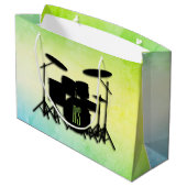 モノグラムドラムセットグリーン ラージペーパーバッグ (裏面アングル)