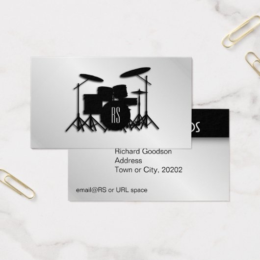 モノグラムドラムセット銀 (オフィス)