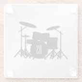 モノグラムドラムセット銀 ガラスコースター (裏面)