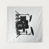 モノグラムドラムセット銀 タペストリー (正面(横))