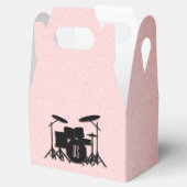 モノグラムドラムセット音楽デザインピンク フェイバーボックス (オープン)