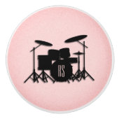 モノグラムドラムセット音楽デザイン セラミックノブ (正面)