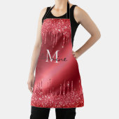 モノグラムドリップレッドグリッタークリムゾンメタリック エプロン (インサイチュ)