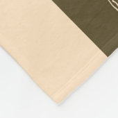 モノグラムドンキーブラウンストライプハートパタモダンーン フリースブランケット (角)