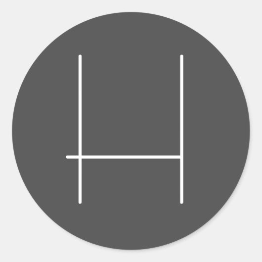 モノグラムナウネームイニシャルモダンミニマリストグレー ラウンドシール (正面)