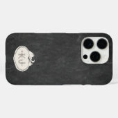モノグラムナチュラルスタンプ | カスタムネーム Case-Mate iPhoneケース (裏面 (横))