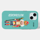 モノグラムナツクラッカーかわいい水色ブルー Case-Mate iPhoneケース (裏面 (横))