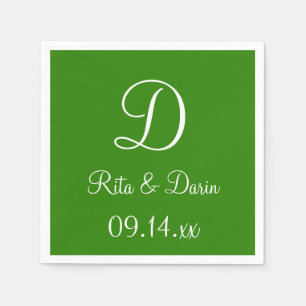 モノグラムナピアグリーン耐久性カラー調整N スタンダードカクテルナプキン
