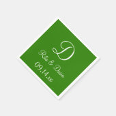 モノグラムナピアグリーン耐久性カラー調整N スタンダードカクテルナプキン (角)