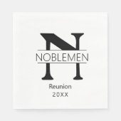 モノグラムナプキンファミリー懇親会パーティー用品 スタンダードランチョンナプキン (正面)