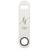 モノグラムニュートラモダンル書スタイリッシュ道アイボリー スピード栓抜き (正面)