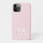 モノグラムニュートラルミニマルモダンリスト赤面ピンク Case-Mate iPhoneケース (裏)
