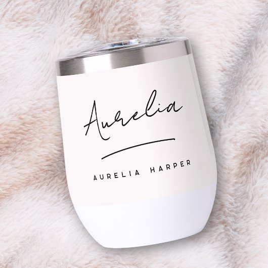 モノグラムニュートラルモダンシグネチャミニマルアイボリー