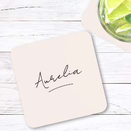 モノグラムニュートラルモダンミニマリストシック署名 コースター