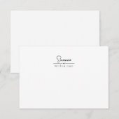モノグラムニュートラルモダンミニマルエレガントリスト ノートカード (正面/裏面)
