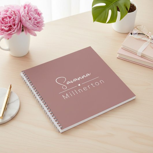 モノグラムニュートラルモダンミニマルエレガントリスト ノートブック