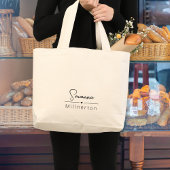 モノグラムニュートラルモダンミニマルエレガントリスト ラージトートバッグ