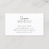 モノグラムニュートラルモダンミニマルエレガントリスト 名刺 (裏面)