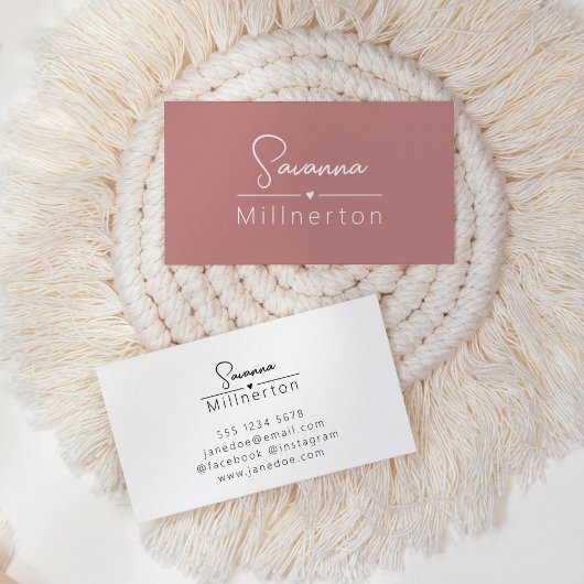 モノグラムニュートラルモダンミニマルエレガントリスト 名刺