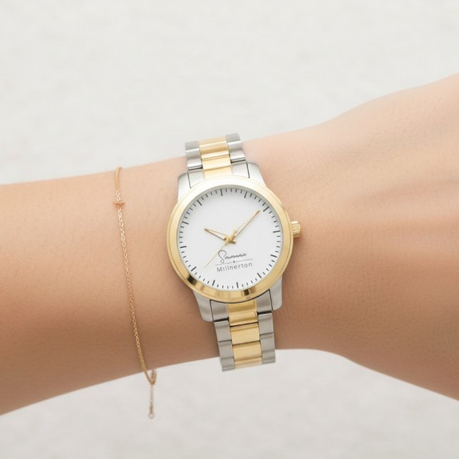 モノグラムニュートラルモダンミニマルエレガントリスト 腕時計 (personalized watch for women)