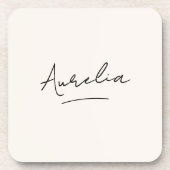 モノグラムニュートラルモダンミニマルシンプルリスト コースター (正面)