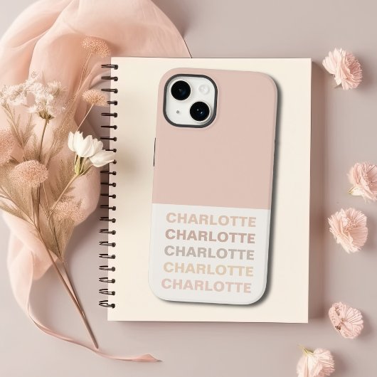 モノグラムニュートラルモダンミニマルスタイリッシュラスト Case-Mate iPhoneケース