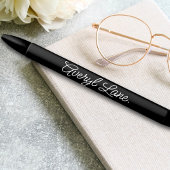 モノグラムニュートラルモダンミニマルスタイリッシュリストスクリプト 黒ボールペン