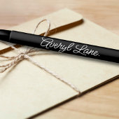 モノグラムニュートラルモダンミニマルスタイリッシュリストスクリプト 黒ボールペン