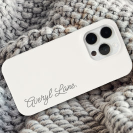 モノグラムニュートラルモダンミニマルスタイリッシュリストスクリプト iPhone 15 PROケース