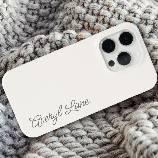 モノグラムニュートラルモダンミニマルスタイリッシュリストスクリプト Case-Mate iPhoneケース