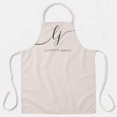 モノグラムニュートラルモダンミニマルスタイリッシュ赤面 エプロン (正面)