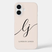 モノグラムニュートラルモダンミニマルスタイリッシュ赤面 Case-Mate iPhoneケース (裏面)