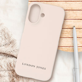 モノグラムニュートラルモダンミニマルスタイリッシュ赤面 iPhone 16ケース