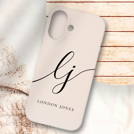 モノグラムニュートラルモダンミニマルスタイリッシュ赤面 Case-Mate iPhoneケース