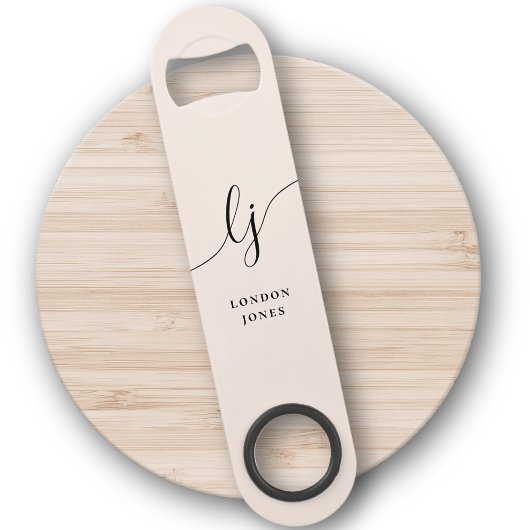 モノグラムニュートラル書モダン跡スクリプスタイリッシュト スピード栓抜き