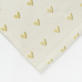 モノグラムニュー結婚リュウズの金ゴールドエレガントギフトフレック フリースブランケット (角)