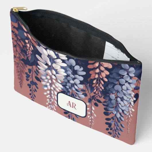 モノグラムネイビーバラウィステリアエレガンス アクセサリーポーチ (見開き)