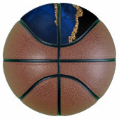 モノグラムネイビーブラックアゲートゲード金ゴールドグリッターガールズ バスケットボール (右)