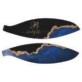 モノグラムネイビーブラックアゲートゲード金ゴールドグリッターガールズ バスケットボール (パネル)