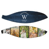 モノグラムネイビーブルーウッド5フォトコラージュバスケットボール バスケットボール (パネル)