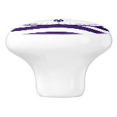 モノグラムネイビーブルーエレガントセ航海のラミックスノブ セラミックノブ (側面)