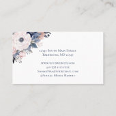 モノグラムネイビーブルーピンクフローラ女子 名刺 (裏面)