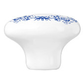 モノグラムネイビーブルーフローラオランテサークルグラメ セラミックノブ (側面)