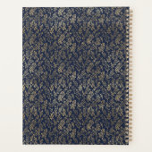 モノグラムネイビーブルー金ゴールドリーフニューリウェズ結婚ズ プランナー手帳 (裏面)