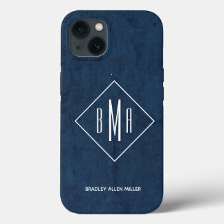 モノグラムネイビーブルー iPhone 13ケース