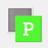 モノグラムネオングリーン最高のカラーコーディネート マグネット (正面/裏面)