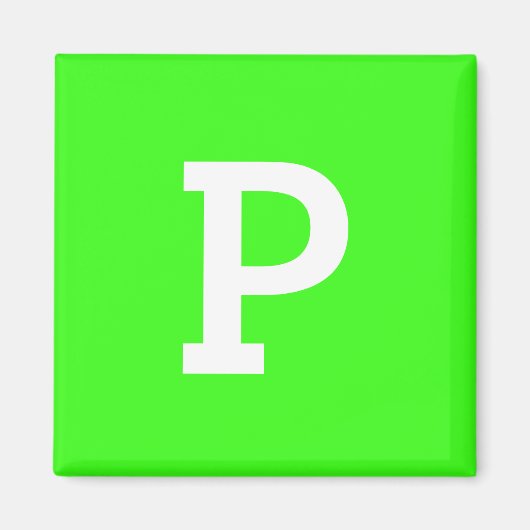 モノグラムネオングリーン最高のカラーコーディネート マグネット (正面)