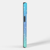 モノグラムネームイニシャルブルーグリーンスパークルガーリー Case-Mate iPhoneケース (裏面 / 右)