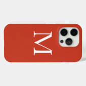 モノグラムネームウォームテラコッタオレンジカスタム色 Case-Mate iPhoneケース (裏面 (横))